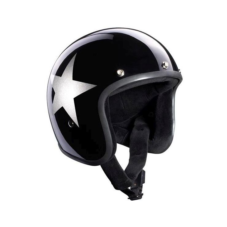 Bandit Jet Motorcycle Helmet Star Black Moore Speed Racing